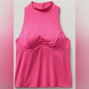 NWT Athleta Maldives Sport Zip Tankini Top Size 38 D/DD